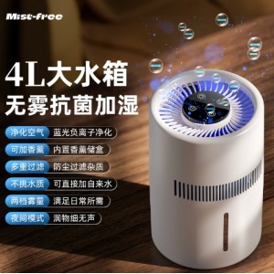 無霧加濕器家用蒸發(fā)辦公室 USB桌面大容量空氣凈化加濕器